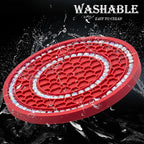 2PCS Bling Crystal Rhinestone Cup Coaster Insert, 2.75 inch Soft Silicone Anti-Slip Shockproof, Car Drink Holder Coaster, Universal Car Interior Accessories for Women (Red & Colorful)