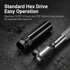 Large 7 Spline Lug Nut Socket, Car Wheel Lock Removal Tool, Replacement Lock Key for Aftermarket 7-Spline Wheel Nuts, for 21 mm (13/16 Inch) & 22 mm (7/8 Inch) Hex Socket Wrench