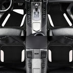 Waterproof Universal Fit Car Floor Mats, Car Mats Fit for SUV,Vans,sedans, Trucks,Set of 4pcs Car Carpet with Driver Heel Pad (White)