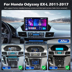 [4+64G] Android 15 Car Stereo for Honda Odyssey EX-L 2011-2017 with Wireless Carplay Android Auto, 9'' IPS Touch Screen Radio Bluetooth Mirror Link GPS WiFi SWC AI DSP/FM/RDS/EQ Backup Cam+Mic