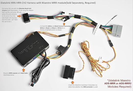 Maestro HRN-HRR-CH2 Compatible with Jeep, Chrysler and Dodge CH2 Vehicles (2004-10) Plug & Play T-Harness (ADS-MRR or ADS-MRR2 Module Required)