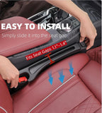 Car Seat Gap Filler 2 Pack, Upgraded 3-in-1 Car Seat Gap Plug Organizer with Storage Slot & Hook, Universal Fit No-Drop Seat Side Gap Seam Filler Between Seat & Console for Car, SUV, Truck