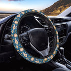 Women Sun Girls Moon Steering Wheel Covers Anti-Slip Elasticity Car Accessories Steering Wheel Protector Universal 15 Inch for Cars SUV Vehicle Truck