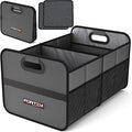 Car Trunk Organizer, Collapsible Two Compartment Organizer, Foldable SUV & Truck Storage for Car Accessories for Women Men, Non Slip Bottom, Sturdy Side Walls, Strong Handles, 45L