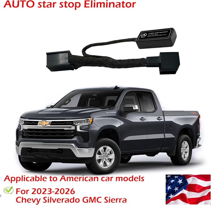 for 2023-2026 Chevy Silverado/GMC Sierra - Auto Start Stop Eliminator- Compatible 2023-2026 Chevy Silverado/GMC Sierra Accessories | Easy-Install Autostop Eliminator - with no wire cutting or programming needed