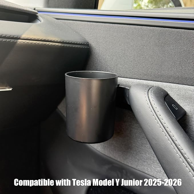 2PCS Car Door Cup Holder for Tesla Model Y 2025 Junior,Left&Right Side Door Drink Cup Holder Expander Organizer Accessory