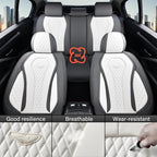 Coverado Seat Covers, Car Seat Covers Front Seats, Car Seat Cover, Waterproof Car Seat Covers, Car Seat Cushion, Front Car Seat Covers Leatherette Car Seat Protector Universal Fit Most Cars White