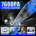 Car Cleaning Kit Car Detailing Kit,Car Cleaning Kit Interior Cleaner with High Power Blue Handheld Vacuum Cleaner,Brush Sets,Windshield Cleaner and Storage Bag,Car Accessories,Car Gift Set