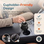 Car Trash Can Cup Holder | Mini Car Trash Can | Fits in Most Doors | 5.1" x 2.9" | Traps More & Empties Less, Patent-Pending Compaction, 250th Anniversary Edition, Black/Red-White-Blue