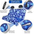 Waterproof Back Seat Cover for Dogs and Kids, Car Seat Protector Under Baby Car Seat, Child and Dog Car Seat Cover Blanket for Rear Bench(Conch Shells Starfish, Rear Bench Seat Towel)