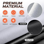 Half Car Cover Sedan, Sunroof Cover for Rain Snow with Reflective Strip, Car Winter Accessories Waterproof All Weather Protection, Fit Sedan 178-200 inch