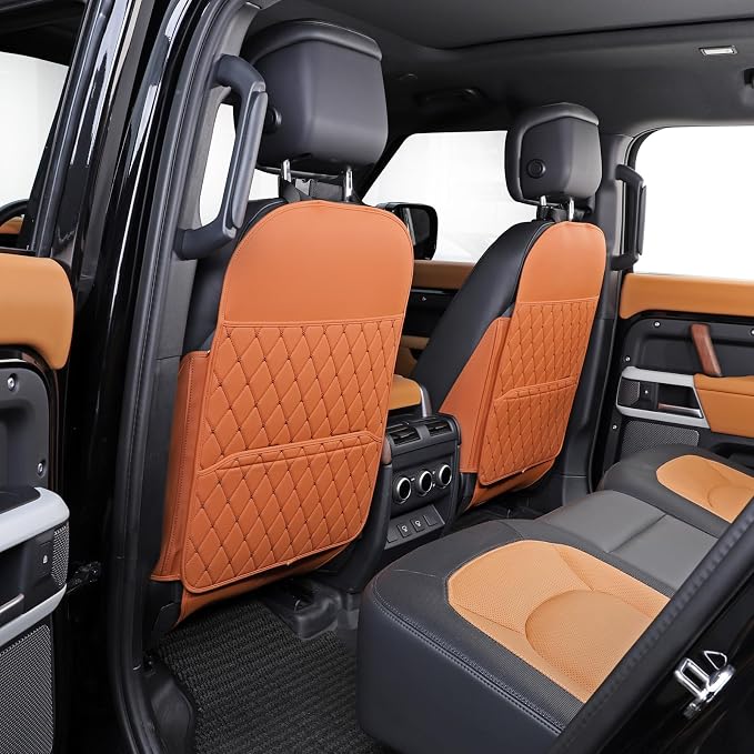 Seat Back Protector,Shields Seat Backs from Kicks and Adds Storage | kick mats back seat protector easy to install and clean, well-crafted, sturdy, durable and stylish.2 Pack