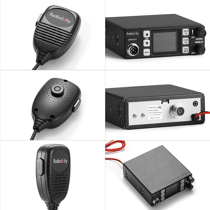 CB-606 CB Radio, 40 Channel Mobile CB Radio with AM/FM/PA Modes, 2.2’’ LCD Screen, Instant Channel 9/19, VOX, Roger Beep, TOT, ASQ/SQ, for Off-Road Adventure