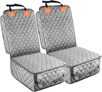 Front Seat Cover 2 Pack, Full Protection Dog Car Seat Cover with Side Flaps, Nonslip Scratchproof Captain Chair Seat Cover Fits for Cars, Trucks, SUVs, Jeep (Gray)
