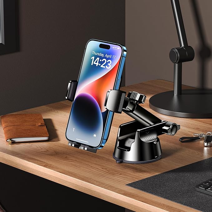 Dash Mounted Holders Phone Holders for Your Car Phone Mount for Car Windshield Dashboard Air Vent Universal Desk Mounts Hands Free Automobile Cell Phone Holder Fit for iPhone Smartphone