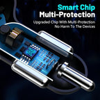 4-Port USB C Car Charger, Cigarette Lighter USB Charger Adapter with Voltmeter PD 3.0 & QC 3.0 Fast Charging for iPhone 17/16/15, Samsung Galaxy, Android Phones & Tablets