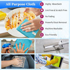 Microfiber Cleaning Cloth - Pack of 24, Multi-Functional Cleaning Towels, Size: 12 x 16 in, Highly Absorbent Cleaning Rags, Lint-Free, Streak-Free Cleaning Cloths for Car Kitchen Home Office