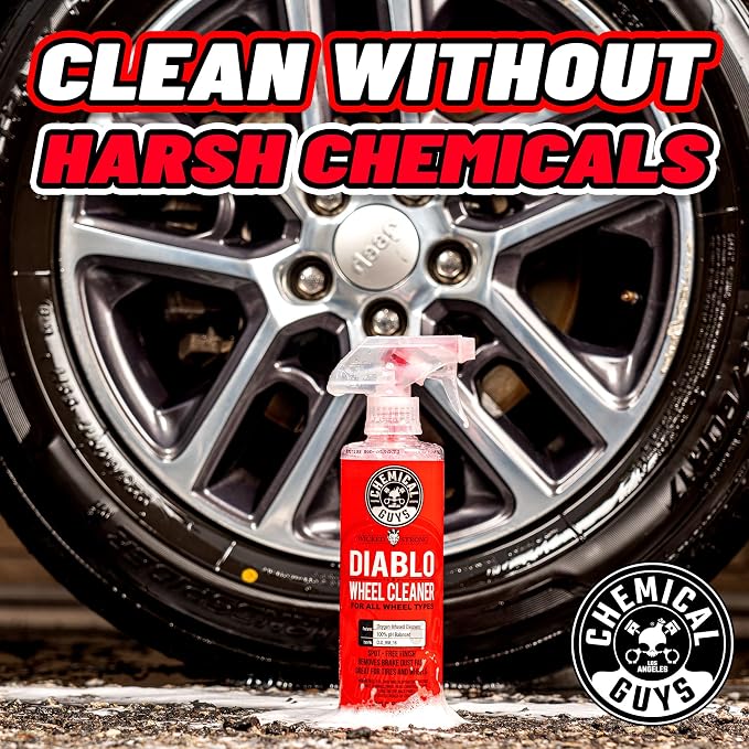 Diablo Wheel Cleaner Spray - 2 Pack 16 oz Bottles, Safe on All Wheel & Rim Finishes, Sprayable Formula Removes Brake Dust, Dirt & Grime, Car Care for Trucks, SUVs, Motorcycles & RVs