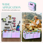 Trunk Organizer For Suv&Sedan,Car Organizers&Storage, Waterproof Collapsible & Adjustable Straps,70L Sturdy Car Organization for Car Accessories,Tools,Sundries,2-3Compartment(Colorful Green)