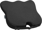 Wedge Car Seat Cushion for Better Visibility & Sciatica Pain Relief - High Density Memory Foam, Non-Slip Ergonomic Car Seat Cushion for Driving, Universal Fit for Car, SUV,Truck & Tractor (All Black)