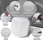 Nappa Leather Car Seat Cushion, Comfort Memory Foam, White | Waterproof, Non-Slip, Hand-held, Driver Seat Cushion for Long Driving, Fits Cars, Trucks, SUVs, Office Chairs, Wheelchair