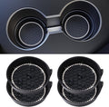 Car Cup Coaster Universal Non-Slip Cup Holders Bling Crystal Rhinestone Car Interior Accessories 4 Pack Black