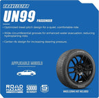 Set of 4 (Four) UN99 All Season 225/55R17 97V All Season Radial Passenger Car Tire 225/55/17 - Includes Three-Year Road Hazard Warranty (Tire Only)