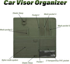 Tactical Visor Organizer, Car Visor Organizer, Sunvisor Organizers, Tactical Visors Cover Molle Webbing, Truck Accessories for Men, Car Sunshade Storage Pouch (Dark Green)