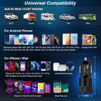 USB C Car Charger, 5 Pack 38W Dual Ports USB-C & USB-A Cigarette Lighter Adapter Fast Charging Car Phone Charger for iPhone 17 Pro Max 16 16e 15 14, Samsung S24, Pixel Cargador para Carro Phone Plug