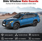 Window Visors Rain Guards for 2020-2025 Subaru Outback Premium Limited Touring Accessories, Outside-Mount Tape-On Side Window Wind Deflectors Vent Visors Shades Rainproof Black 4PCS