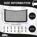 4 Pcs Boat Storage Net Bag, ABS Plastic Car Framed Mesh Net Holder, Phone & Cargo Organizer with Screws for Auto, Rv, Boat, Pontoon, Truck Pocket Storage (16 x 8 Inch)