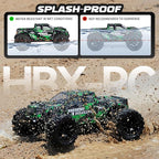1:18 Scale All Terrain RC Car 18859, 36 KPH High Speed 4WD Electric Vehicle with 2.4 GHz Remote Control, 4X4 Waterproof Off-Road Truck with Two Rechargeable Batteries