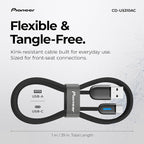 3.25 FT USB A to USB C Cable for CarPlay & Fast Charging Phone Charger Cord– Durable Braided Nylon Car Charger Cord Type C with Blue LED for iPhone, Android, Wired Apple CarPlay & Android Auto