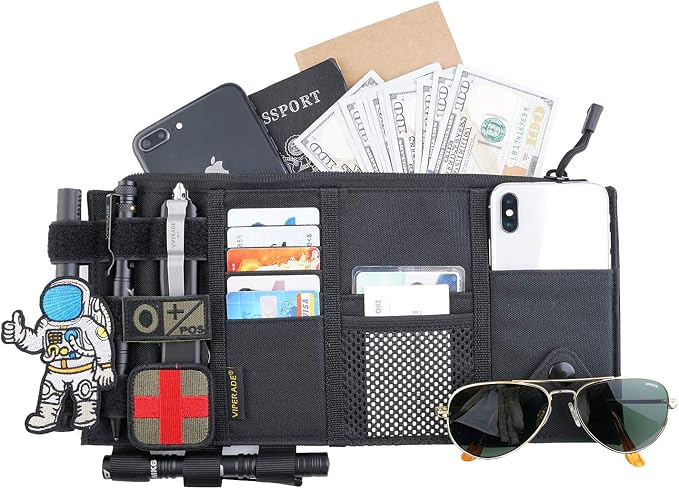 Tactical Car Visor Organizer, MOLLE Storage Pouch by