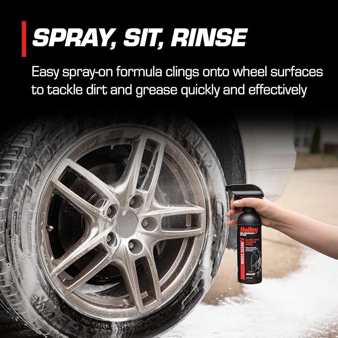 Wheel Clean - All Wheel Cleaner & Brake Dust Remover - High-Performance Car Care, Spray on and Dissolve Grime - Acid-Free Formula for Tires - 16 oz.
