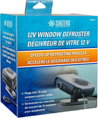 12650 12V Portable Window Defroster for Car, Truck, SUV, Jeep, 2 in 1 Fast Car Heater and Defogger with Plug in Cigarette Lighter, Black