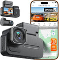 X5 3 Channel 4K HDR Dash Cam, STARVIS 2 IMX678 8MP Night Vision, 4K+2.5K+1080P Front and Rear Inside Car Camera GPS, Support Voice Control,Touch Screen and 5.8GHz WiFi (Card Not Included)