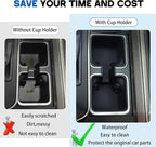 Center Console Cup Holder Inserts for 2024 2025 2026 Lexus GX550 Accessories Non-Slip Cup Holder Silicone Protection Pad Cupholder Coaster Liner for GX 550 Drink Organizer Interior Mat Black