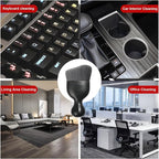 Car Detailing Brush, Curved Soft Bristles Auto Removal Dust Collectors, Universal Vehicle Dashboard, Air Conditioner Vents etc Interior Cleaning Tool Accessories (Gray)