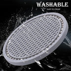 2PCS Bling Cup Holder Coaster, 2.75 Inch Auto Car Cup Holder Insert Coasters, Soft Silicone Anti-Slip Shockproof, Universal Vehicle Interior Accessories for Women Girls (Gray & White)