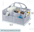 Mr. Pen- Baby Diaper Caddy Organizer, Gray, Large | Nursery Storage Bin and Car Organizer for Diapers and Baby Wipes