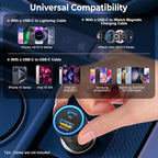 Car Charger USB C 3-Pack, 38W Dual Port PD + QC 3.0 Car Charger Adapter Fast Charging Cigarette Lighter Adapter for iPhone 16 15 14 13 12 11 Pro Max, Samsung, Tablet