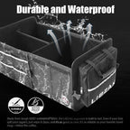 LIBZAKI Car Trunk Storage Organizer, Multi Compartment Collapsible Trunk Storage Box for Car Truck SUV-Black