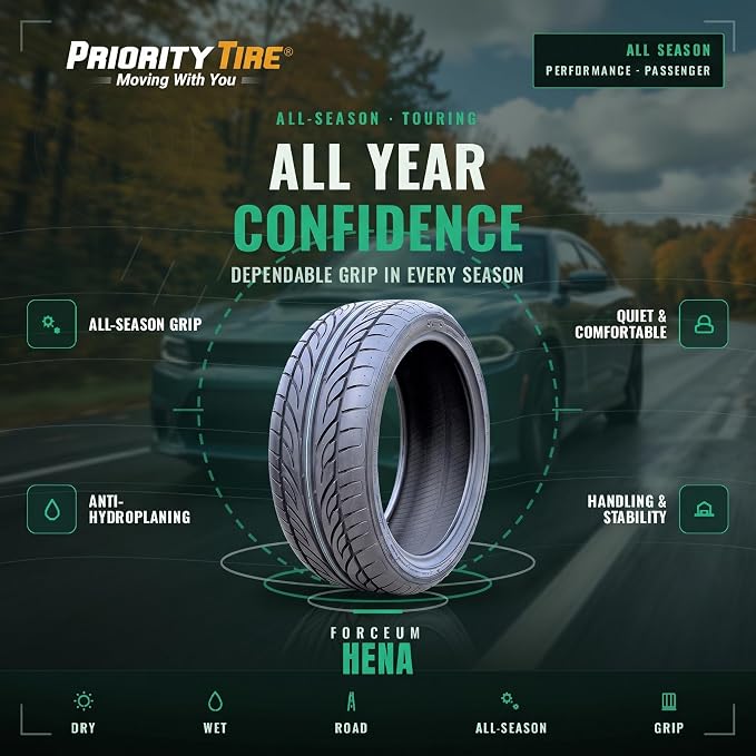 Hena All-Season Passenger Car High Performance Radial Tire-215/50R17 215/50ZR17 215/50/17 215/50-17 95W Load Range XL 4-Ply Bsw UTQG 400AA