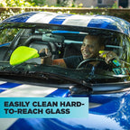 95160 Reach & Clean GlassWindshieldCleaner ToolKit With ExtendableHandle, ReusableQuickChange Microfibers,StorageBag for AutoWindshield,Trucks, SUVs, RVs,Windows (Pack of 4)