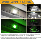 UTV Interior Dome Lights 12V Wired, LED Dome Light Universal Roll Bar Mount LED Lights Interior Lights for UTV ATV SXS Polaris Off-Road - White/Green 2 Packs, IP68 Waterproof Aluminum