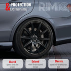 PROTECTiQ Universal Wheel Protection - Trim Easy to Apply with Automotive 3M Tape. 6 Colors - Fits Up to 24" Rims - Including Tesla - Black