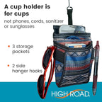 DriverPockets Car Phone Holder Air Vent Pouch and Front Seat Organizer with 3 Pockets, Hanging Hooks and Charging Port (Southwest)