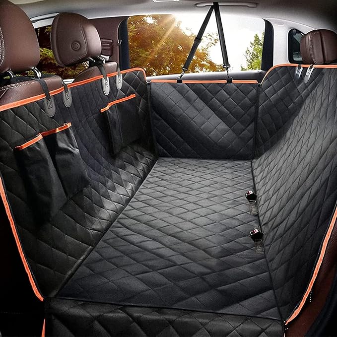 Dog Car Seat Cover for Back Seat,100% Waterproof Scratch Proof Nonslip Seat Cover,600D Heavy Duty Scratch Proof Nonslip Durable Soft Dog Hammock