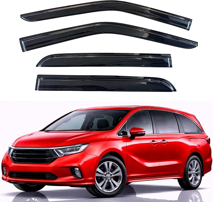 KPY Rain Guards Fit for 2018-2026 Honda Odyssey, Out-Channel Window Visors Vent Wind Deflectors 4PC, Car Accessories for 18-26 Odyssey